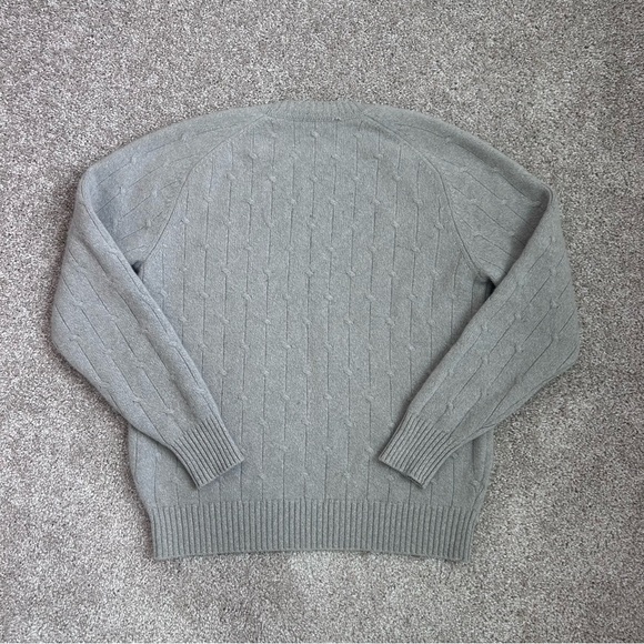 Grayson & Dunn Men’s 100% 2 Ply Cashmere Gray Crew Neck Sweater Size Large - Picture 6 of 6